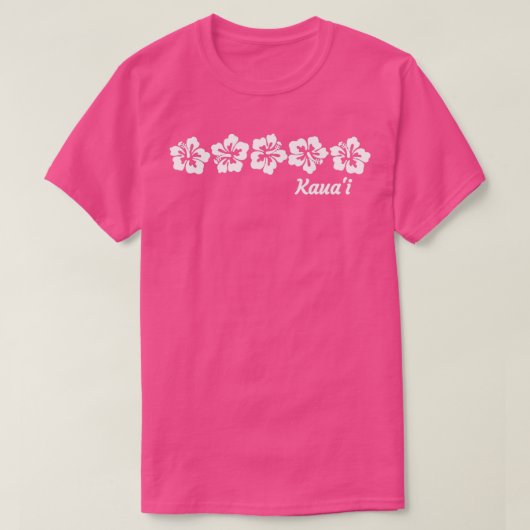 カウアイカウアイTハワイアンハイビスカスフラワーズTシャツ2 Tシャツ (デザイン正面)