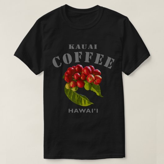 カウアイコーヒハワイアイランドアイランドモダンハワイアン Tシャツ (デザイン正面)