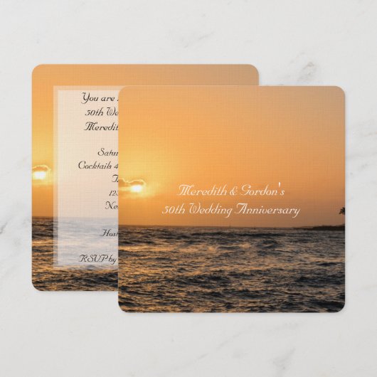 カウアイサンセット 招待状 (正面/裏面)