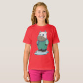 カウアイススケートで滑るアイススケート Tシャツ (正面フル)