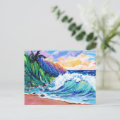 カウアイナパリコースト熱帯はがき ポストカード (スタンド正面)