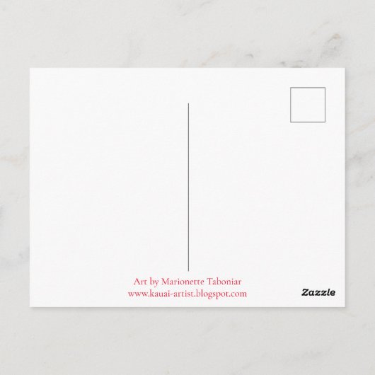 カウアイナパリコースト熱帯はがき ポストカード (裏面)