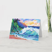 カウアイナパリコースト熱帯グリーティングカード カード (正面)