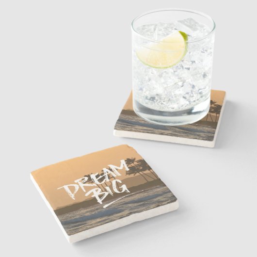 カウアイハワイのサンセットドリームビッグ ストーンコースター (横)