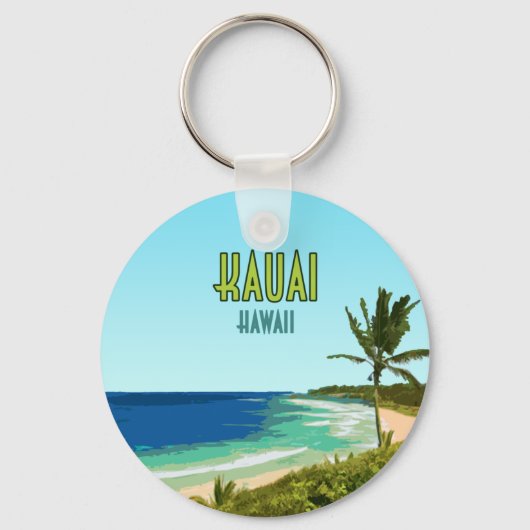 カウアイハワイコーストビーチヴィンテージ キーホルダー (正面)