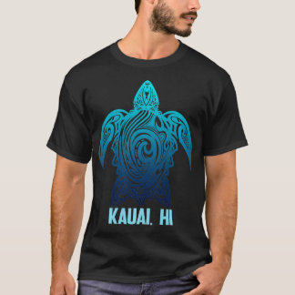 カウアイハワイトライバルシーカメハワイアンサーファースク Tシャツ