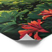 カウアイハワイノスタルジックヴィンテージトラベル ポスター (角)