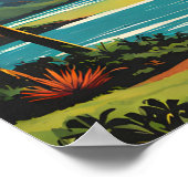 カウアイハワイノスタルジックヴィンテージ ポスター (角)