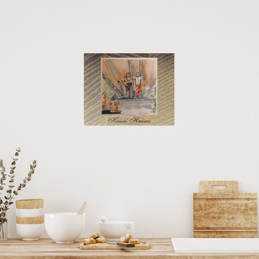 カウアイハワイバイクロエディーノーブル ポスター (キッチン)