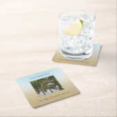 カウアイハワイパームツリーズビューティフルモーメント スクエアペーパーコースター (インサイチュ)