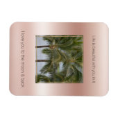 カウアイハワイパームツリーズビューティフルライフ マグネット (横)