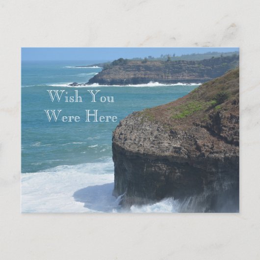 カウアイハワイ海キラウエア ポストカード (正面)