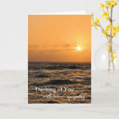 カウアイハワイ海サンセット カード (黄色い花)