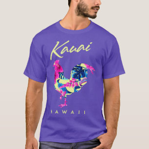 カウアイハワイ花ハイビスカスチキンフルーバーお土産 Tシャツ