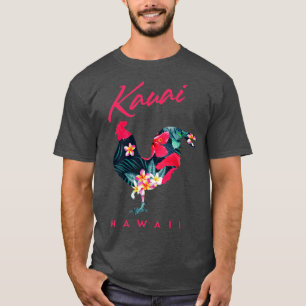 カウアイハワイ花ハイビスカスチキンフルーバーお土産 Tシャツ