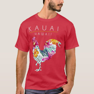 カウアイハワイ花ハイビスカスチキンフルーバーお土産 Tシャツ