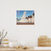 カウアイパームツリーズ – ハワイ旅行ポスター ポスター (キッチン)