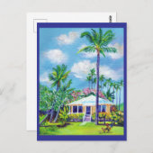 カウアイプランテーションコテージ（鶏と鶏） ポストカード (正面/裏面)