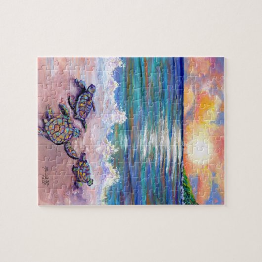 カウアイベビーシータームズアットザビーチパズル ジグソーパズル (横)