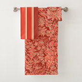 カウアイモーニングハワイアンフローラ&ストライプコーディネート バスタオルセット (インサイチュ)