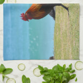 カウアイ島のオンドリ キッチンタオル (折り畳み)