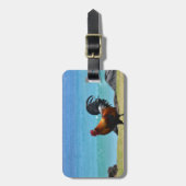 カウアイ島のオンドリ ラゲッジタグ (正面縦)