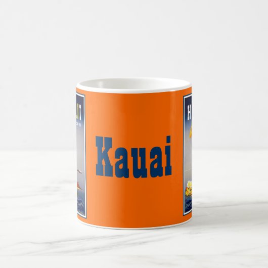 カウアイ島のハワイの島 コーヒーマグカップ (中央)