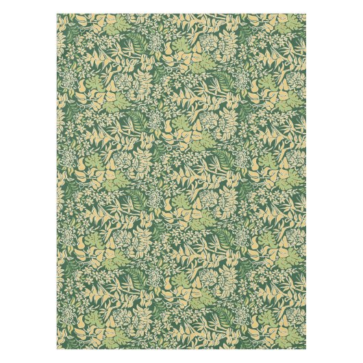 カウアイ島の朝のハワイのプロテアの花柄 テーブルクロス (正面)