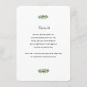 カウアイ島の結婚式の挿入物 エンクロージャーカード (正面)