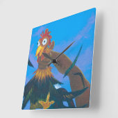 カウアイ島の静かな時間 スクエア壁時計 (傾斜)