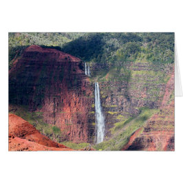 カウアイ島のWaimea渓谷のWaipooの滝