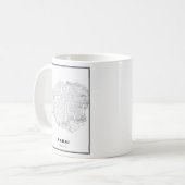 カウアイ島地図 コーヒーマグカップ (正面左)