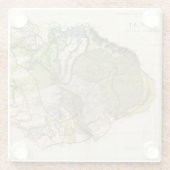 カウアイ島、ハワイ ガラスコースター (裏面)