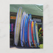 カウアイ州ハナリーの賃貸サーフボード ポストカード (正面)
