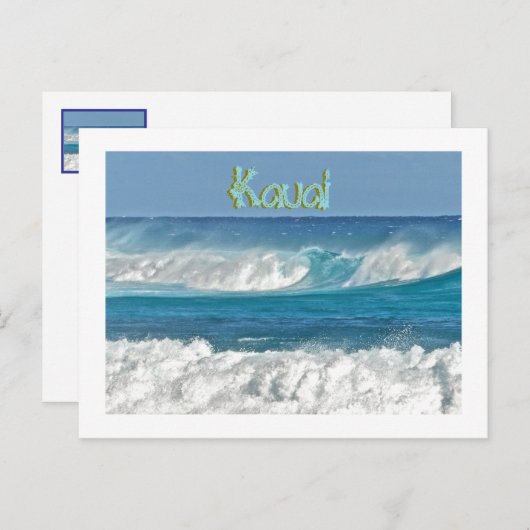 カウアイ波 ポストカード (正面/裏面)
