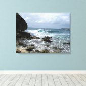 カウアイ海シーンキャンバス キャンバスプリント (インサイチュ (ウッドフロア))