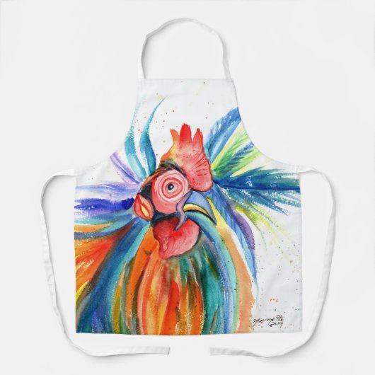 カウアイ熱狂するロースターキッチン エプロン (正面)