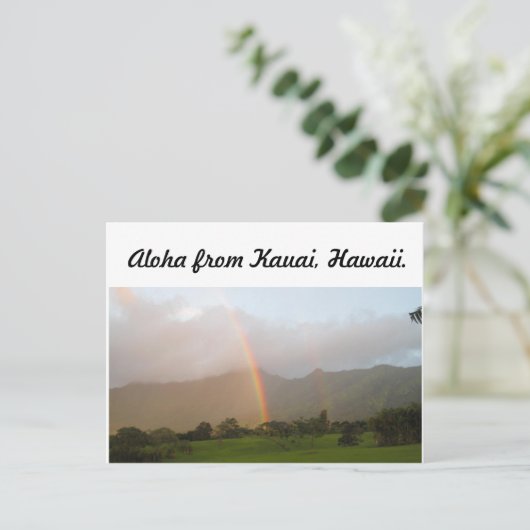 カウアイ虹 ポストカード (スタンド正面)