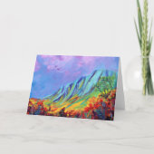 カウアイ カララウ渓谷 グリーティングカード (正面)