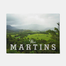 カウアイ、ハワイの風景のシーン ドアマット