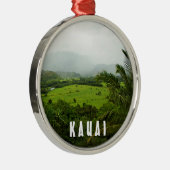 カウアイ、ハワイの風景のシーン メタルオーナメント (右)