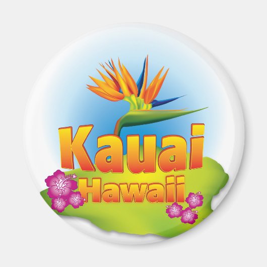 カウアイ、ハワイデシン マグネット (正面)