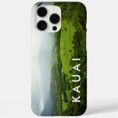 カウアイ、ハワイヒルズランドスケープ文字付き Case-Mate iPhoneケース (裏面)