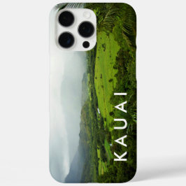 カウアイ、ハワイヒルズランドスケープ文字付き iPhone 16 PRO MAXケース