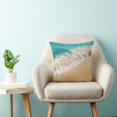 カウアイ、ハワイビーチ-ティール(緑がかった色)海波形フォトピロー クッション (椅子)