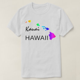 カウアイ – ハワイ諸島ネオンレインボー Tシャツ