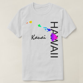 カウアイ – ハワイ諸島ネオンレインボー Tシャツ