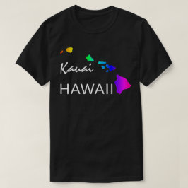 カウアイ – ハワイ諸島ネオンレインボー Tシャツ