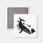 カウアイ – ハワイ諸島ハンバック マグネット (正面/裏面)