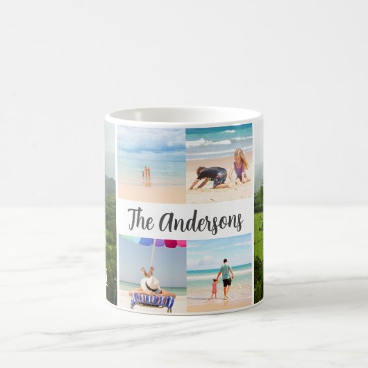 カウアイ、ハワイ4フォトファミリー名&年 コーヒーマグカップ (中央)